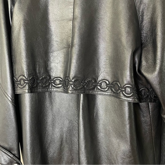 Dero by Rocco D'Amelio Italian Leather Jacket M Black 90s Grunge Goth Vintage - Picture 7 of 7